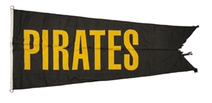 2013 Pittsburgh Pirates Flag Flown From Wrigley Field Scoreboard